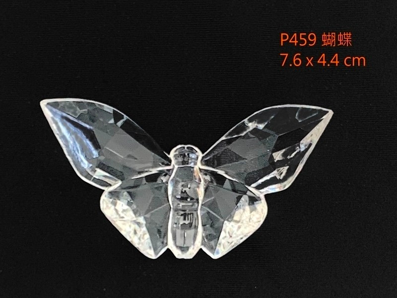 壓克力水晶飾品蝴蝶｜壓克力飾品蝴蝶｜壓克力裝飾品蝴蝶+葉